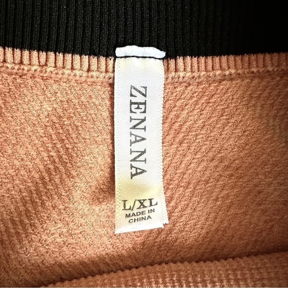 Ribbed Ash Rose Washed Color Seamless Bike Shorts Size L/XL - Picture 9 of 10